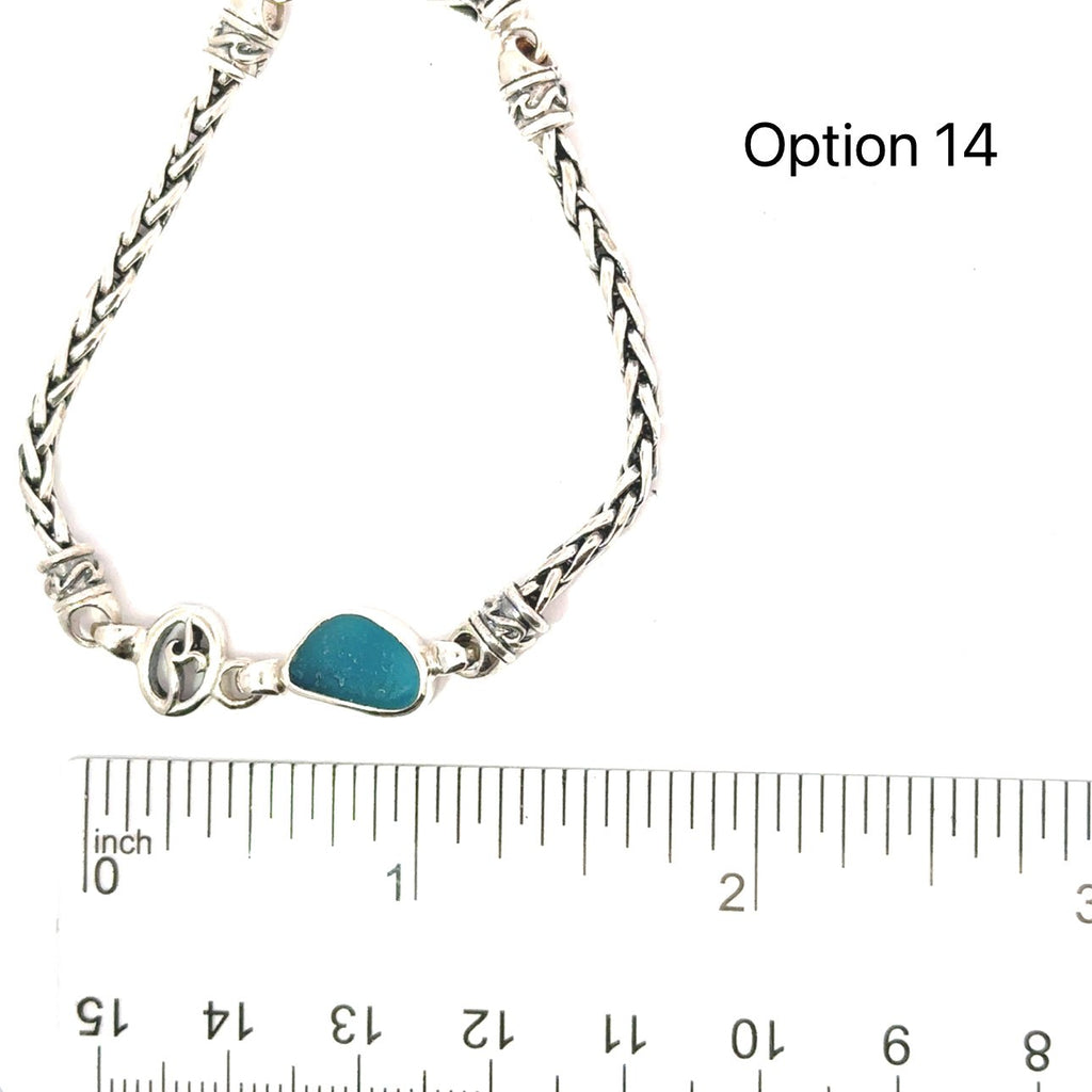 Multi Colored Sea Glass Dainty Adjustable Bracelet - Ocean Soul