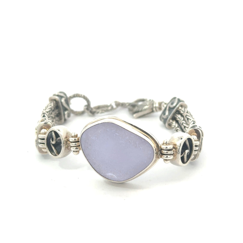 Neo Sea Glass Triple Tiger Tail Bracelet - Ocean Soul