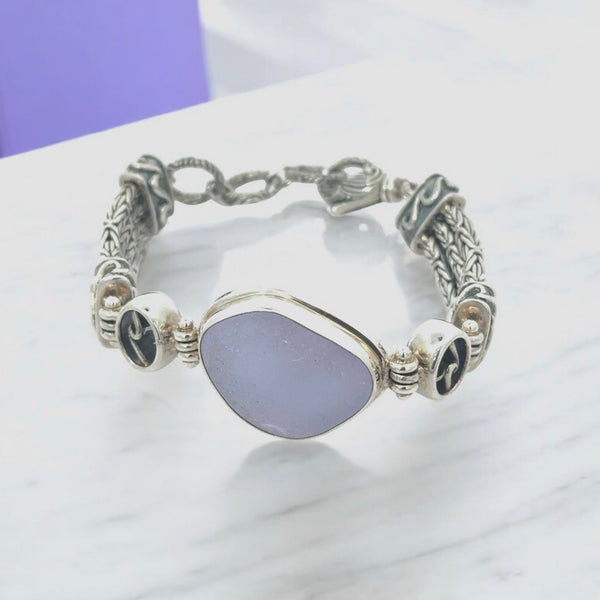Neo Sea Glass Triple Tiger Tail Bracelet - Ocean Soul