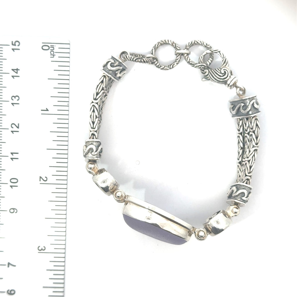 Neo Sea Glass Triple Tiger Tail Bracelet - Ocean Soul