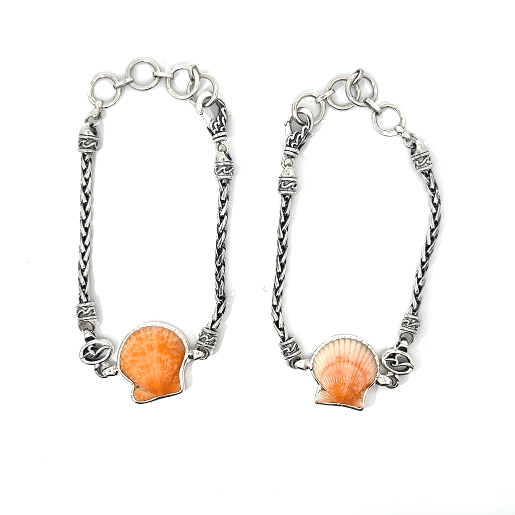 Orange Scallop Dainty Bracelet - Ocean Soul