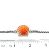 Orange Scallop on the Romano Adjustable Bracelet - Ocean Soul