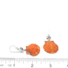 Orange Scallop Prong Set Earrings - Ocean Soul