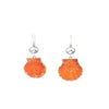 Orange Scallop Prong Set Earrings - Ocean Soul