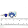 Pottery and Cobalt Sea Glass Pendant - Ocean Soul