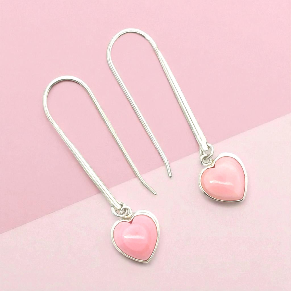 Queen Conch Heart Shaped Drop Earrings - Ocean Soul