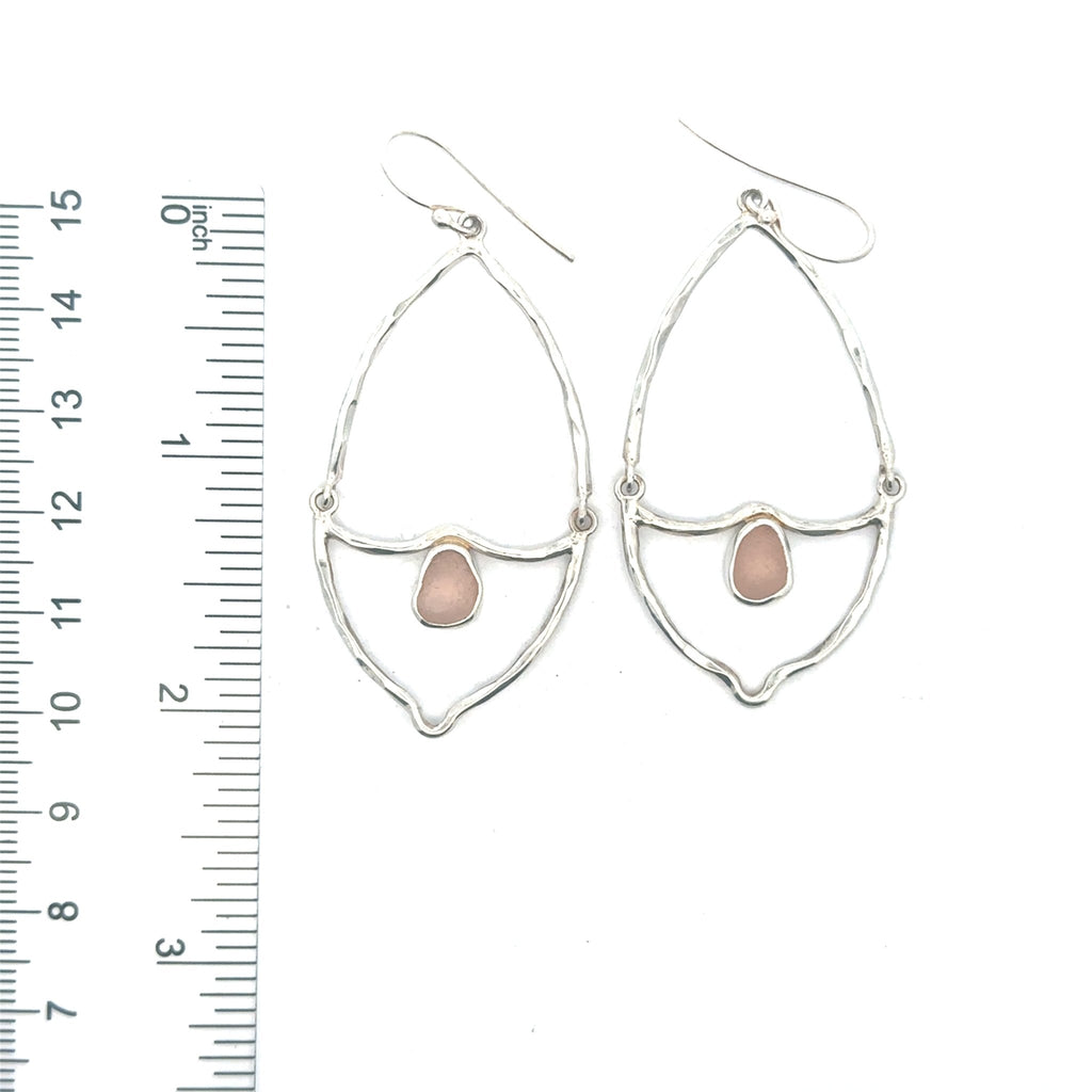 Rare Sea Glass Almond Shaped Earrings - Ocean Soul