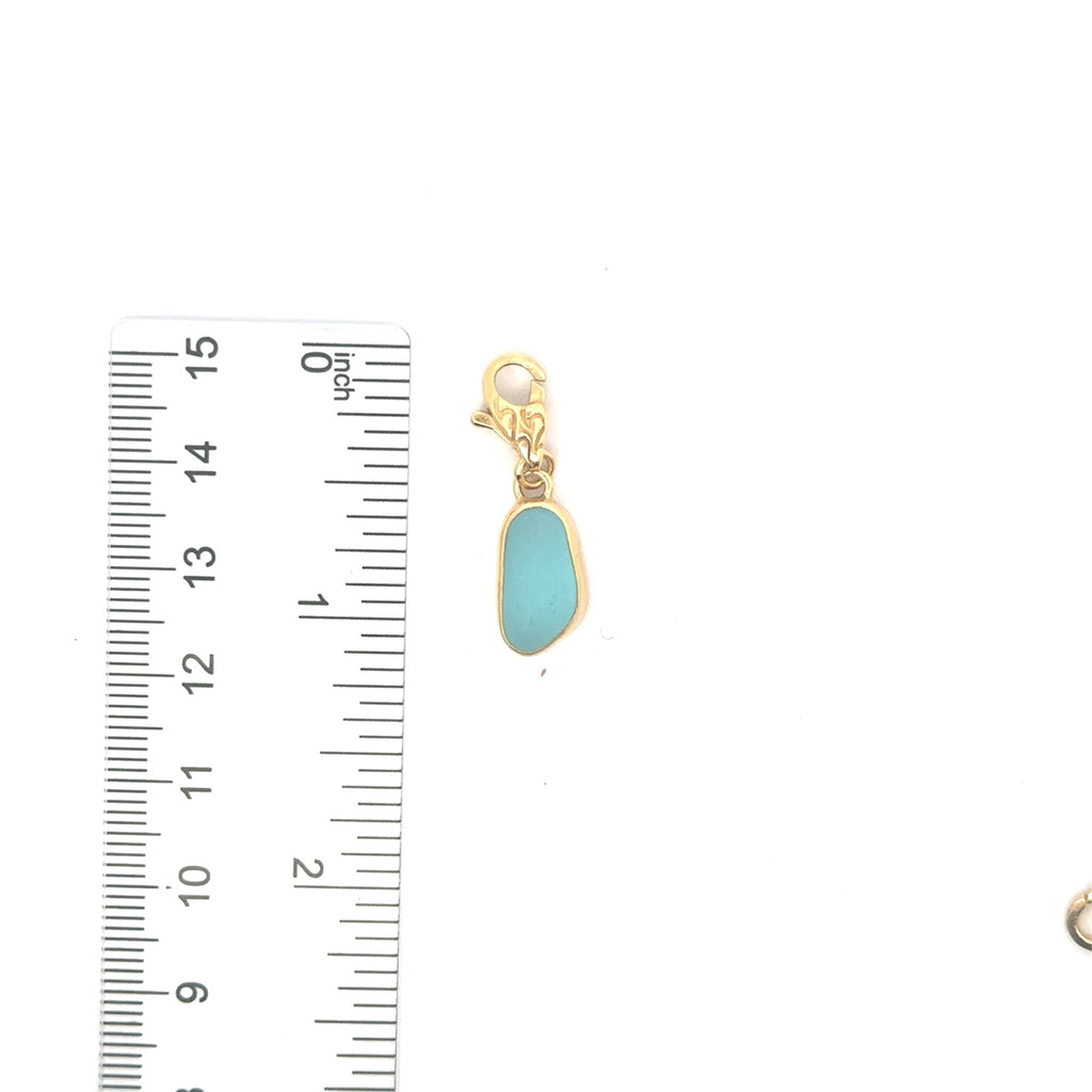 Rare Sea Glass Gold Vermeil Charms - Ocean Soul
