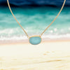 Rare Sea Glass Gold Vermeil Dainty Adjustable Necklaces - Ocean Soul