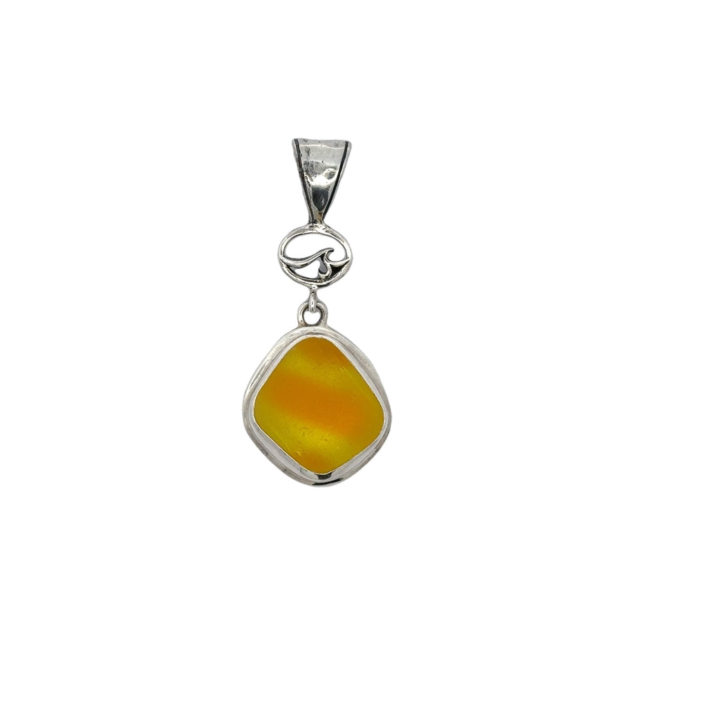 Rare Yellow Multi Seaglass Pendant - Ocean Soul