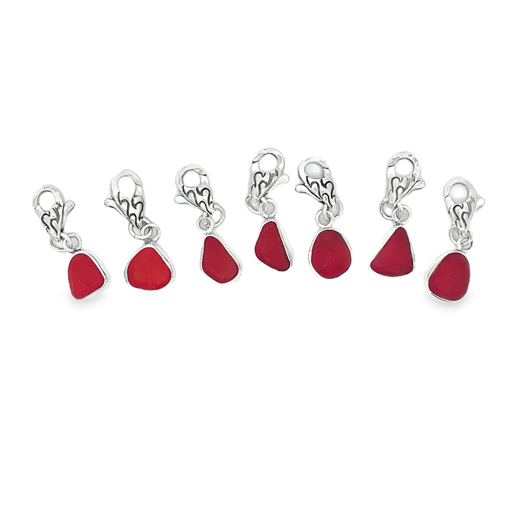 Red Sea Glass Charms - Ocean Soul