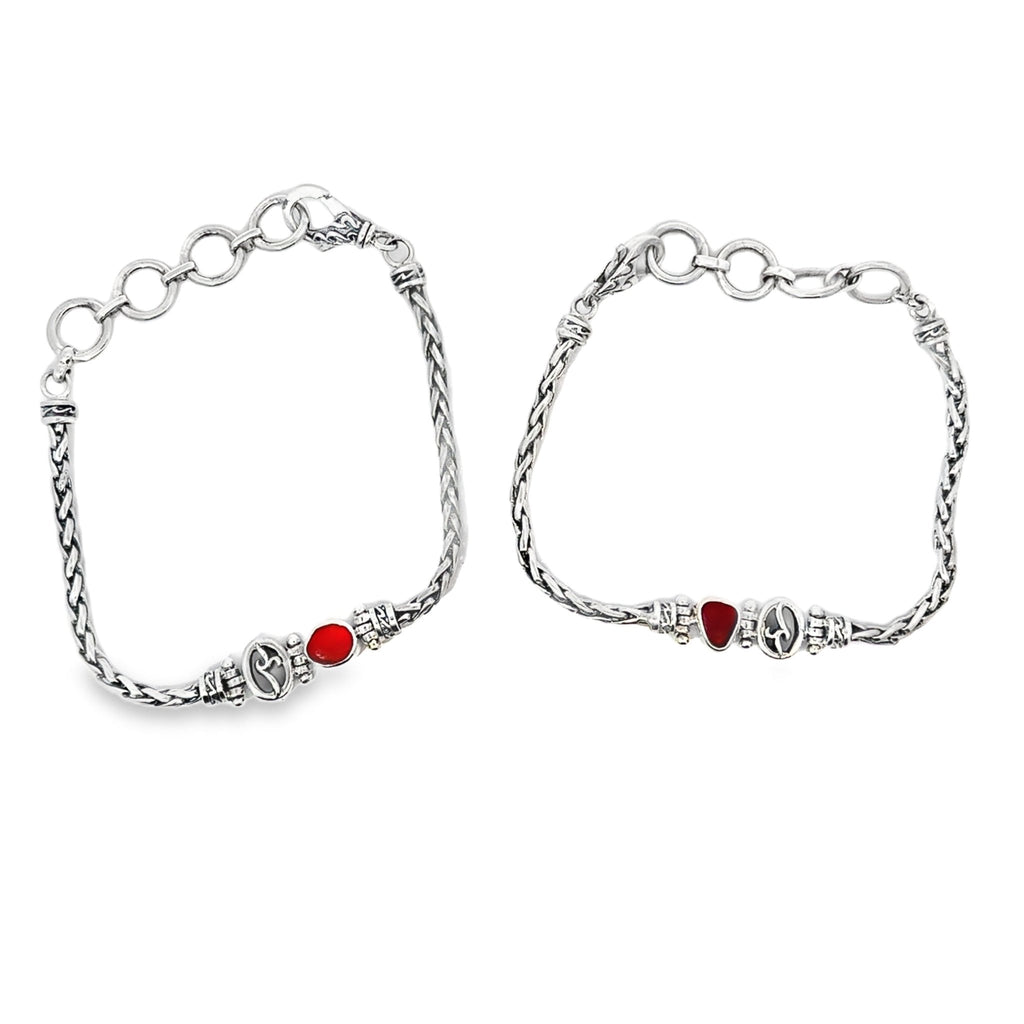 Red Sea Glass Dainty Bracelets - Ocean Soul