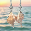 Rose Murex Prong Set Earrings - Ocean Soul