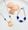 Scallop and Seaglass Seashore Paperclip Necklace - Ocean Soul