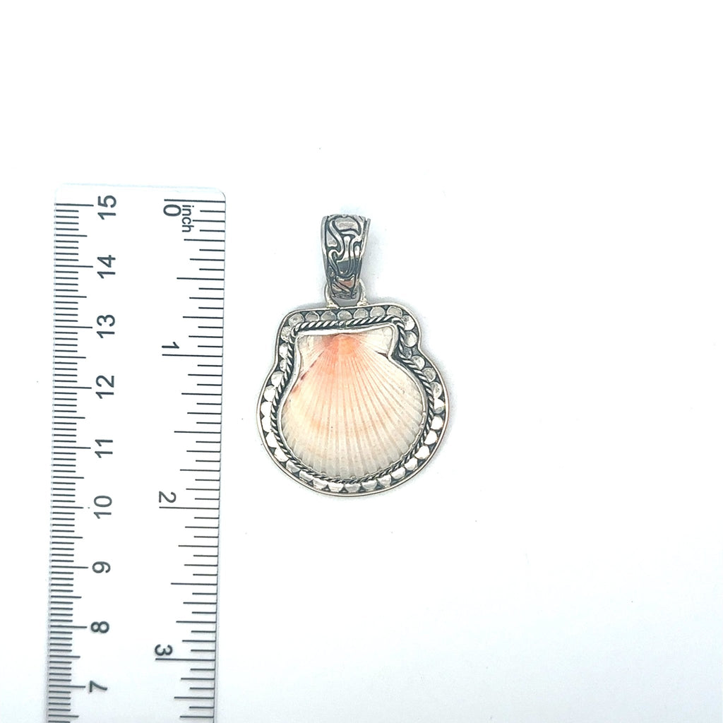 Scallop Shell Bali Dot Pendant - Ocean Soul