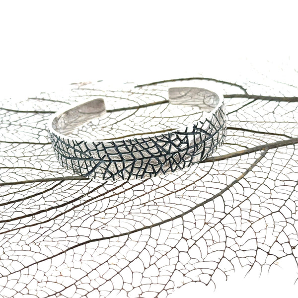 Sea Fan Casted Sterling Silver Cuff Bracelet - Ocean Soul