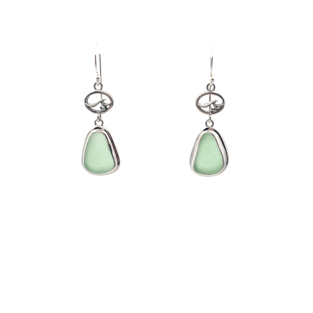 Sea - Foam Sea Glass Earrings - Ocean Soul