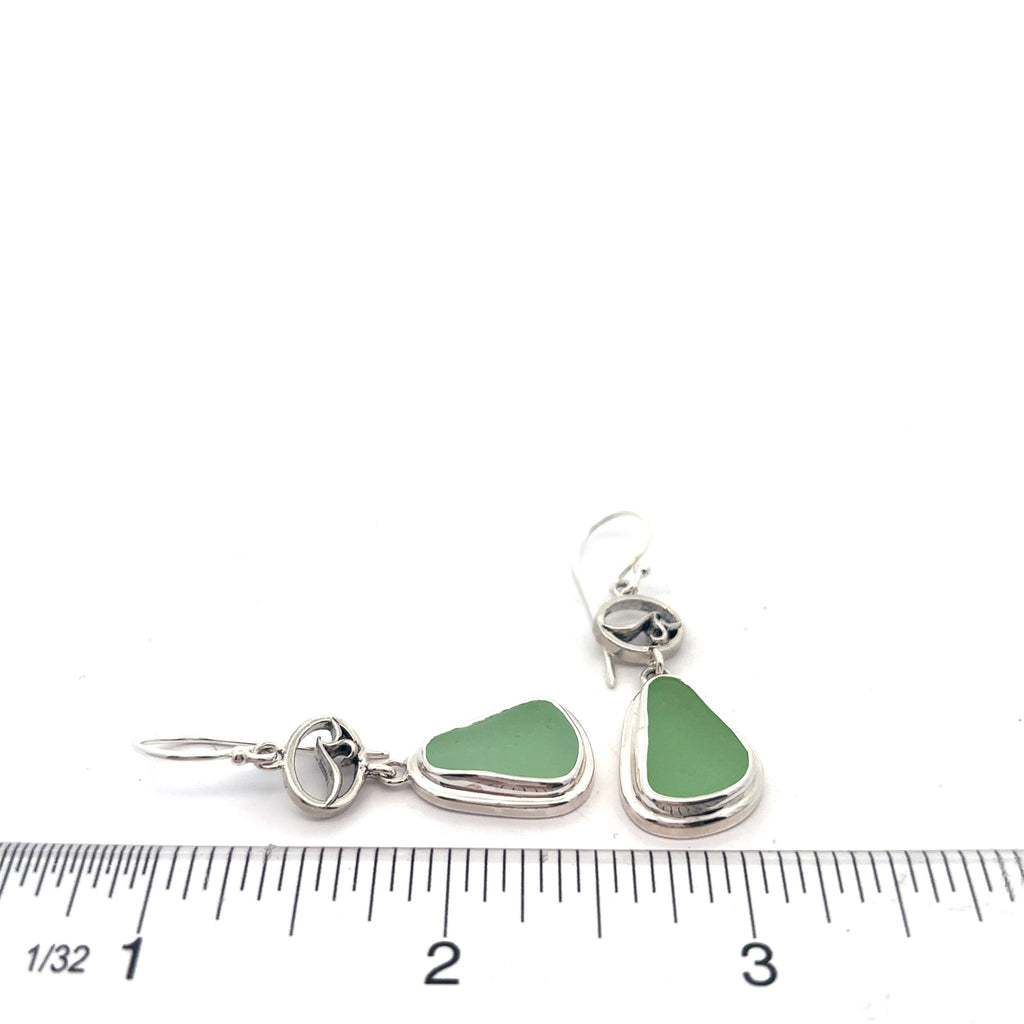 Sea - Foam Sea Glass Earrings - Ocean Soul