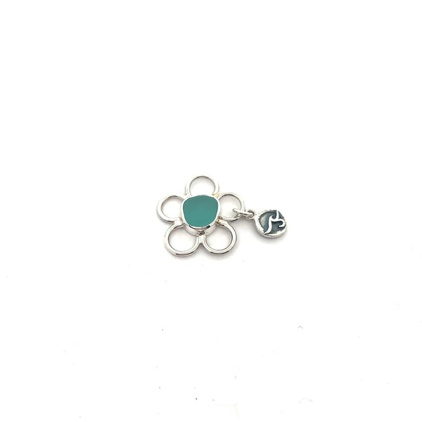 Sea - Foam Sea Glass Mini Floating Flower Soul Center - Ocean Soul