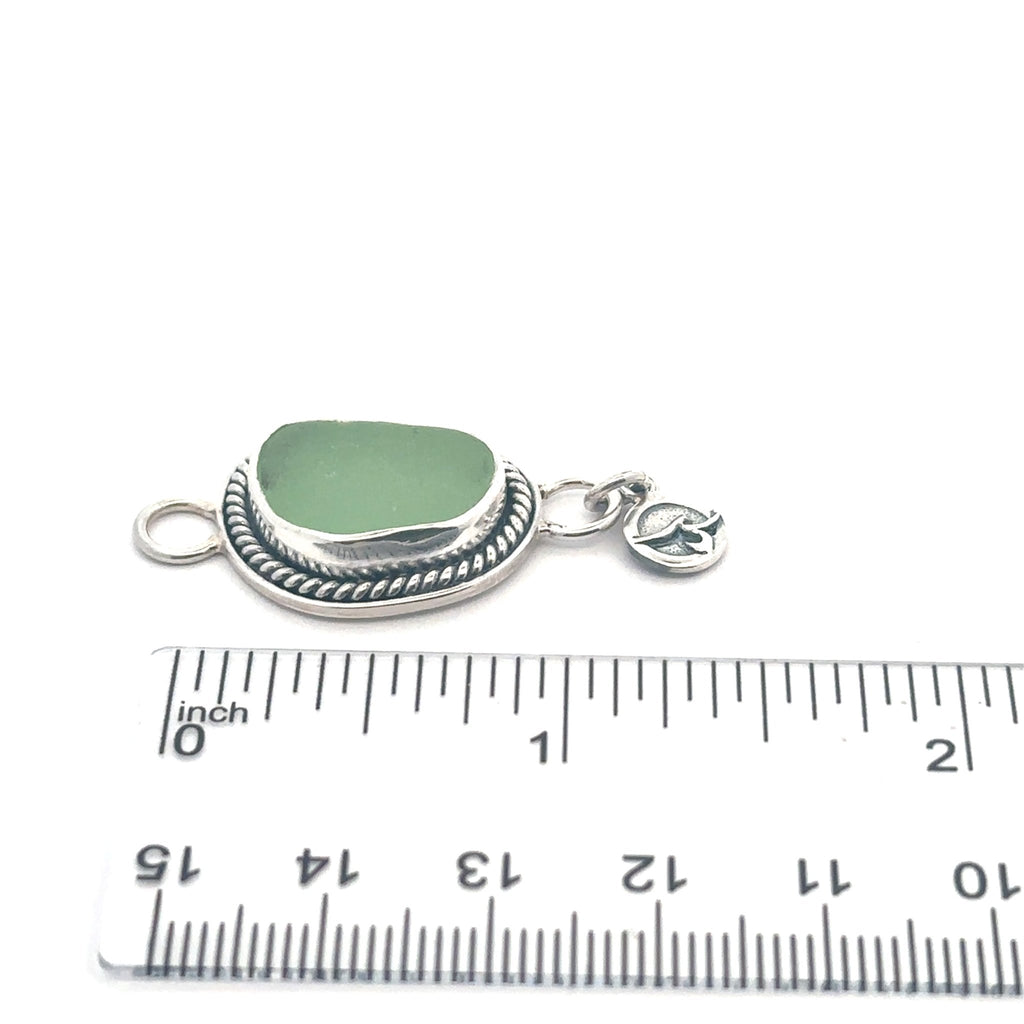 Sea Foam Sea Glass Rope Bezel Soul Center - Ocean Soul