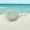 Sea Foam Sea Glass Rope Bezel Soul Center - Ocean Soul