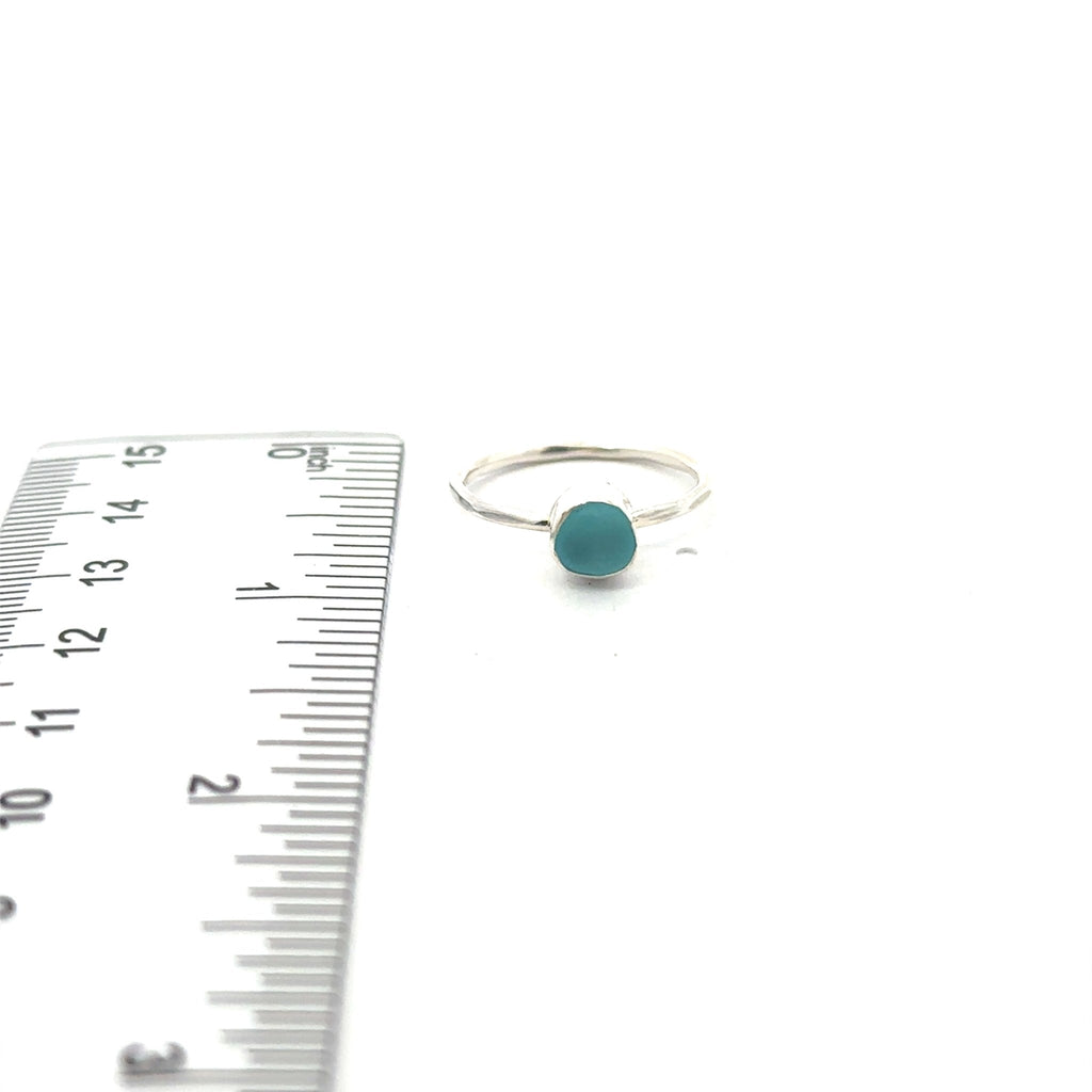 Sea Glass Stacker Rings - Size 6 - Ocean Soul
