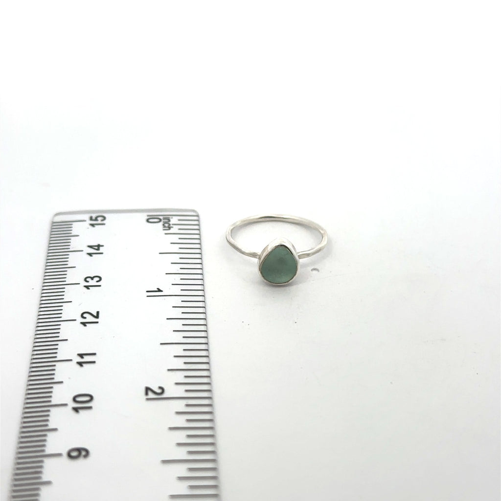 Sea Glass Stacker Rings - Size 6 - Ocean Soul