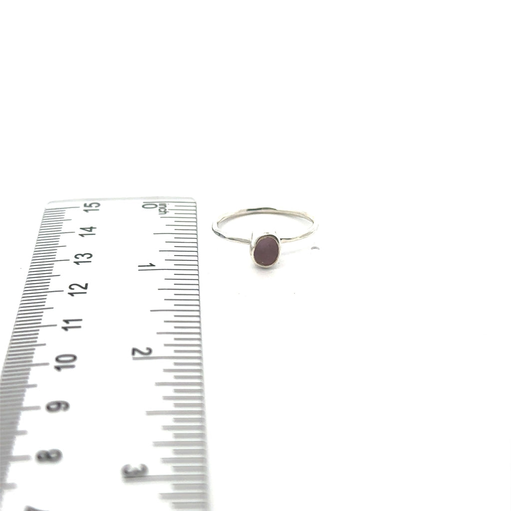 Sea Glass Stacker Rings - Size 6 - Ocean Soul