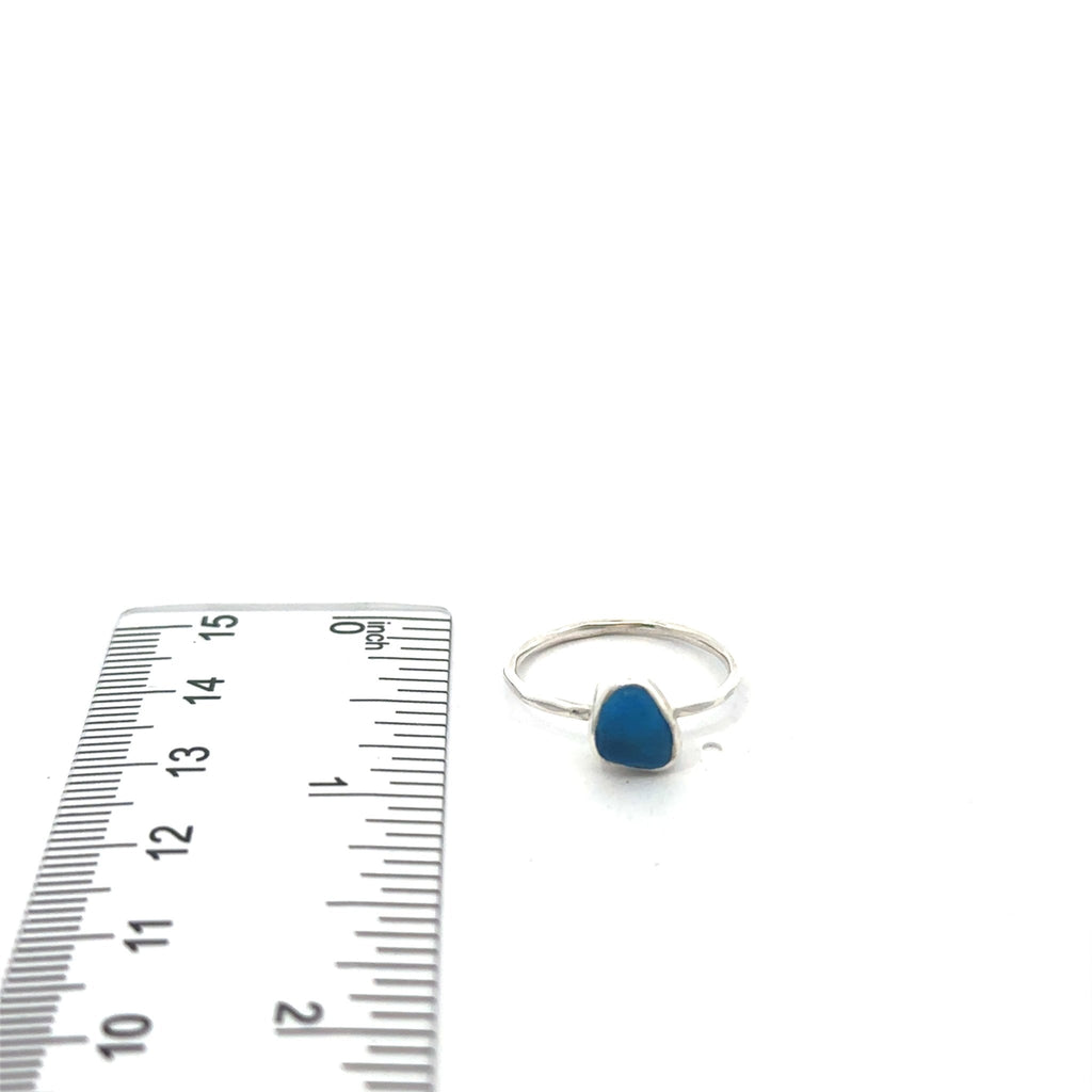Sea Glass Stacker Rings - Size 6 - Ocean Soul