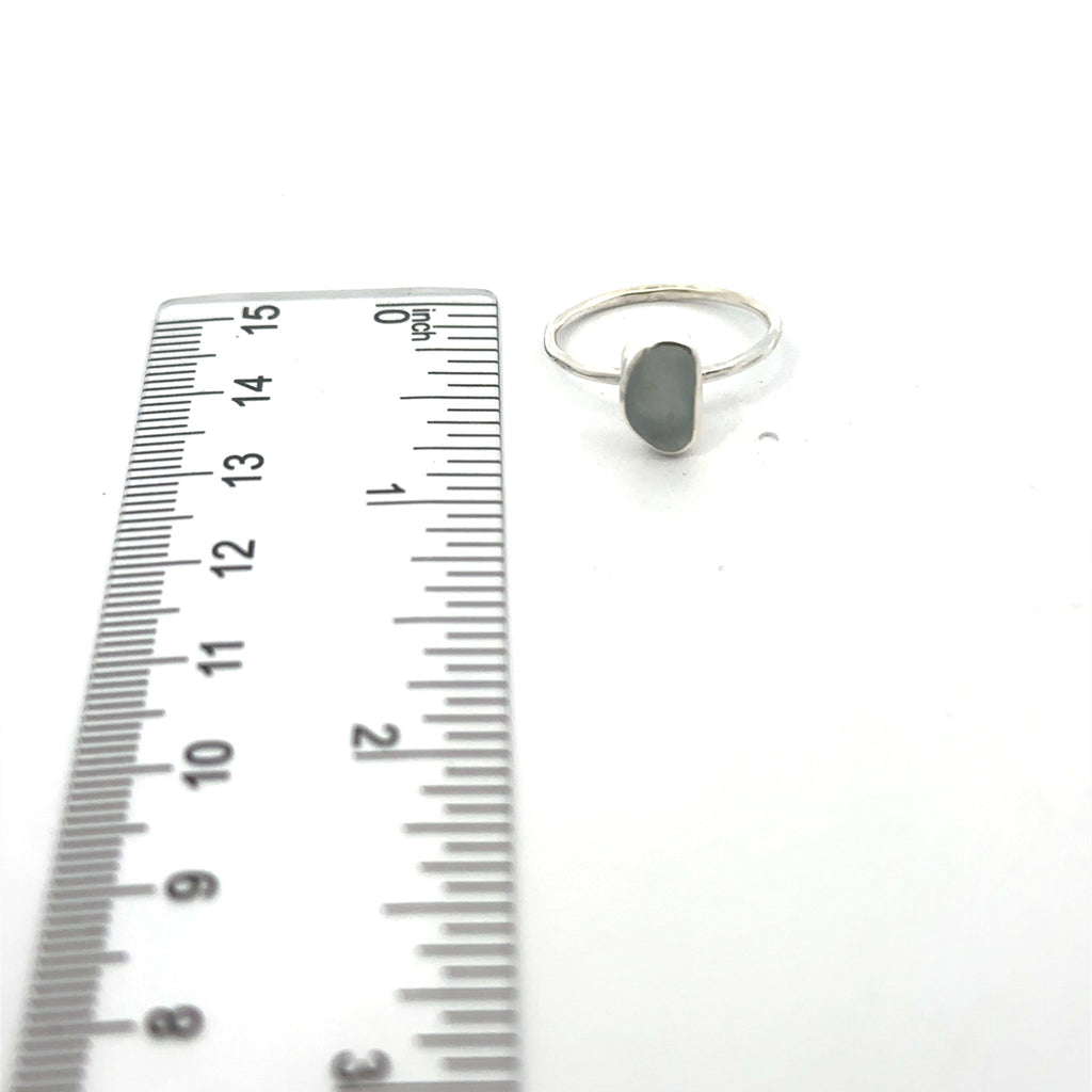 Sea Glass Stacker Rings - Size 6 - Ocean Soul