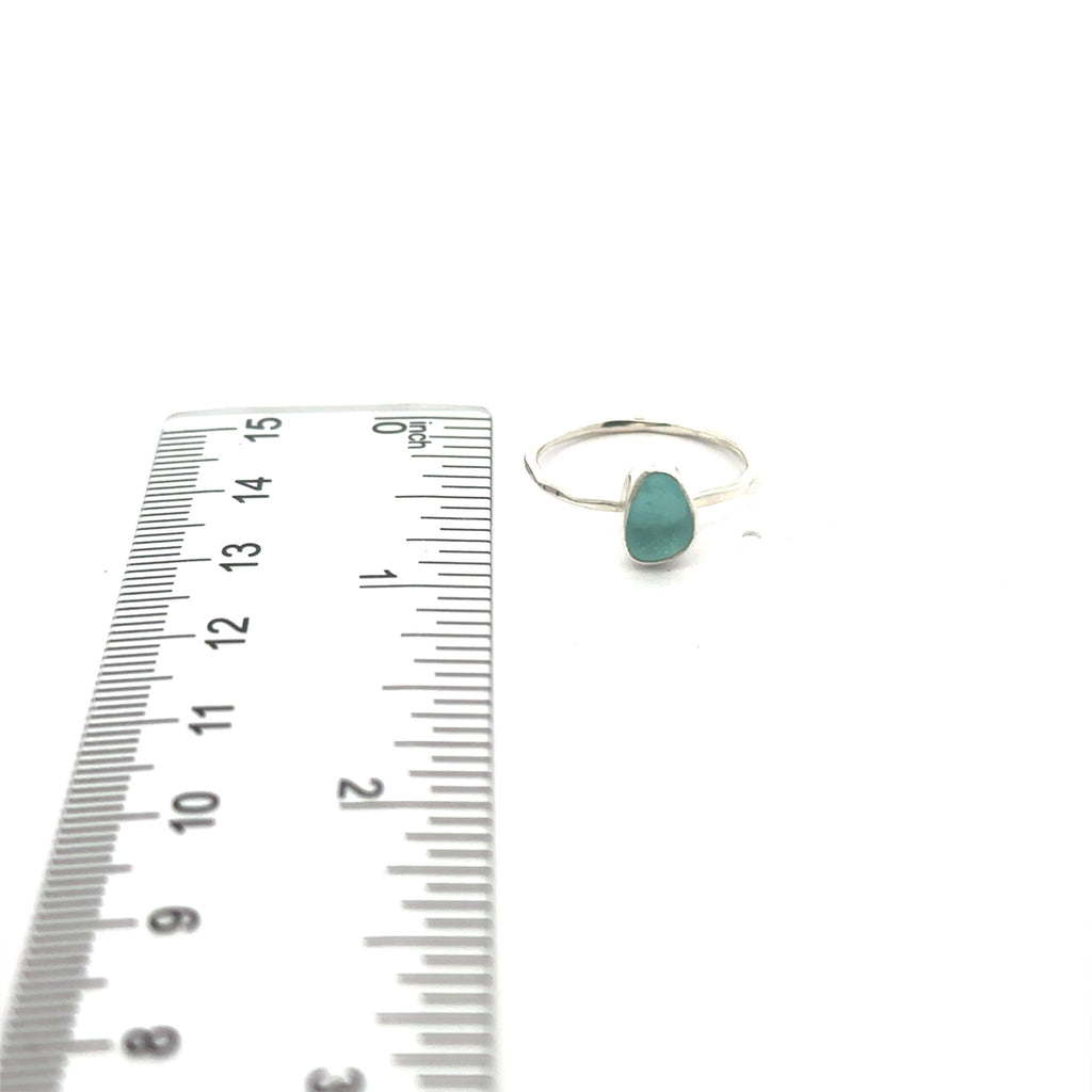 Sea Glass Stacker Rings - Size 6 - Ocean Soul
