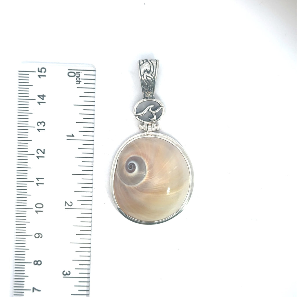 Shark Eye Os Logo Carved Bail Pendants - Ocean Soul