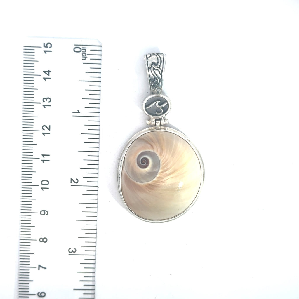 Shark Eye Os Logo Carved Bail Pendants - Ocean Soul