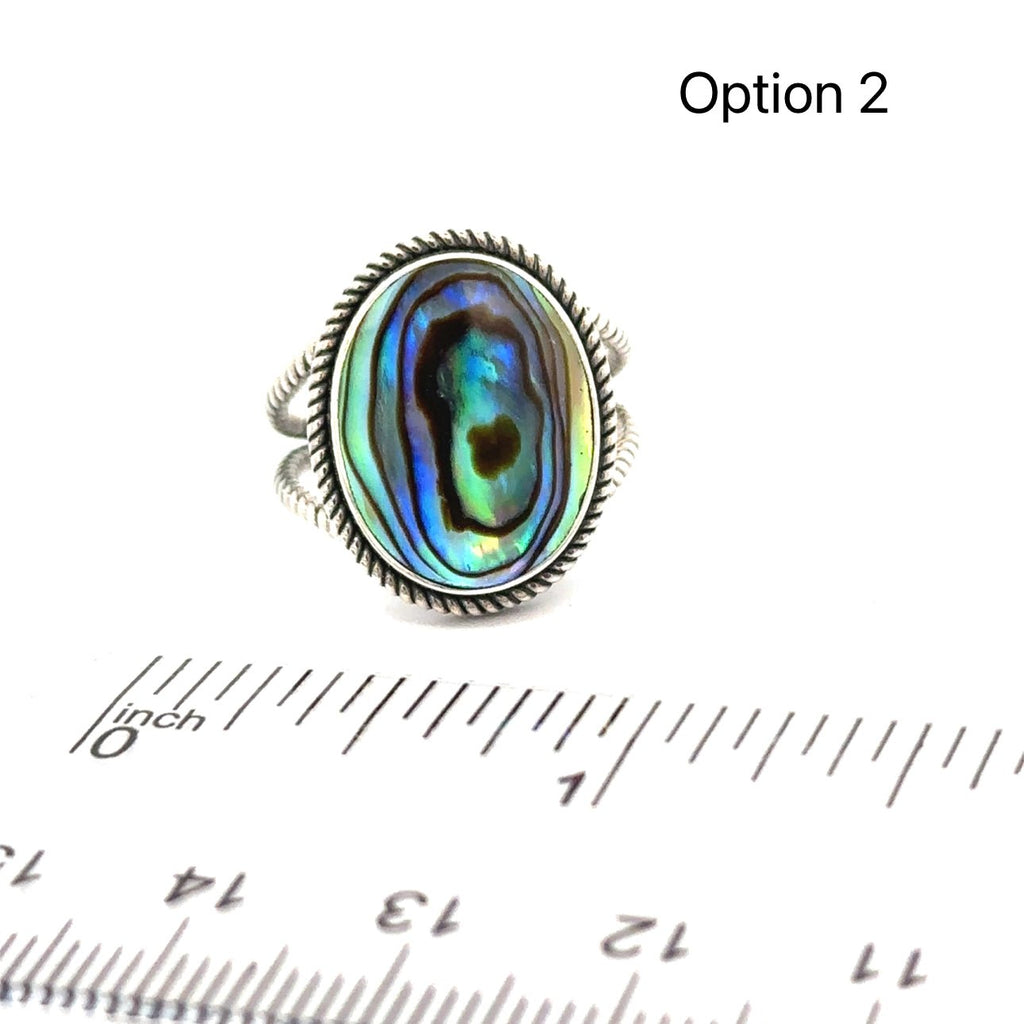 Size 6 Abalone Shell Rope Ring - Ocean Soul