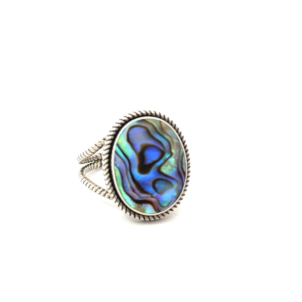 Size 6 Abalone Shell Rope Ring - Ocean Soul