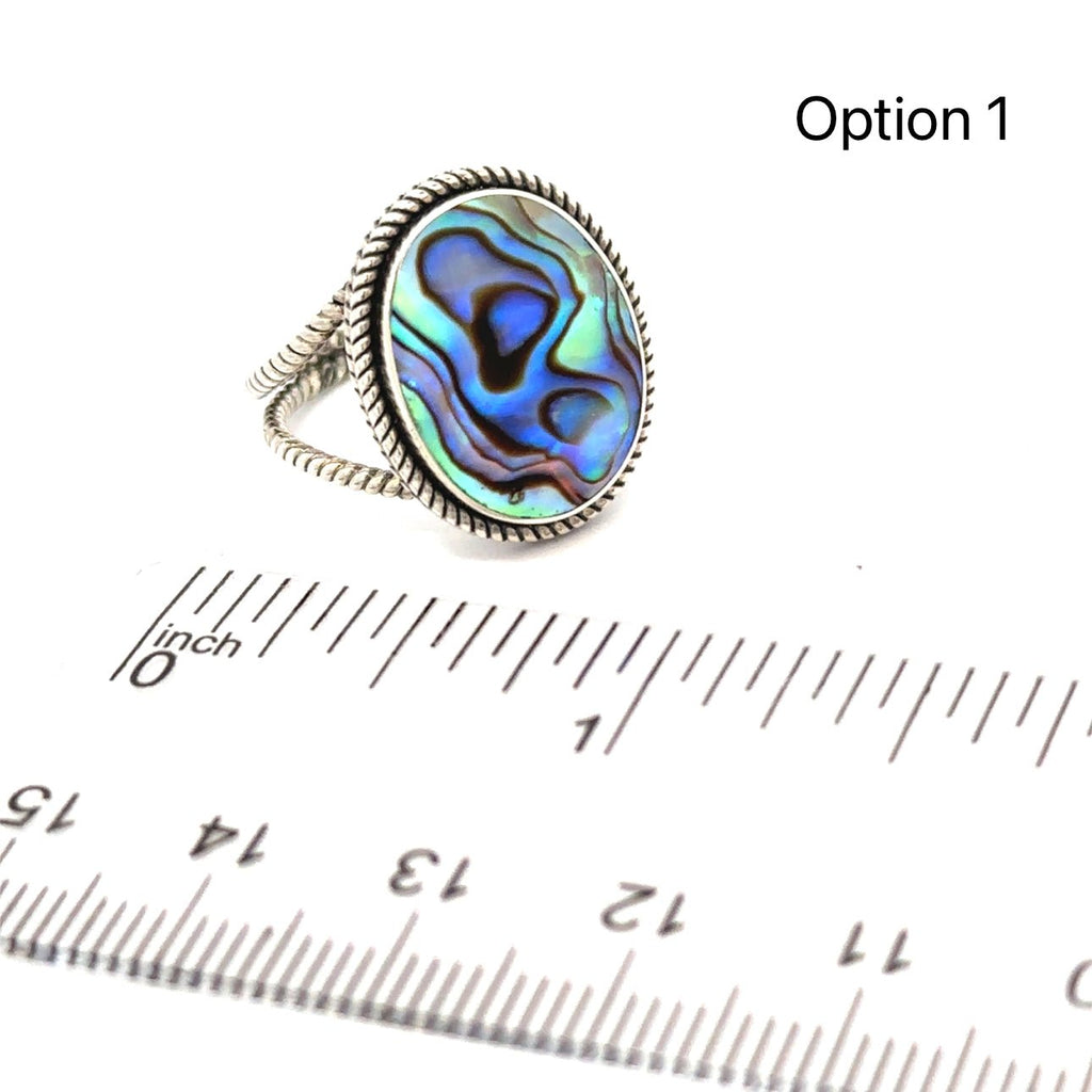 Size 6 Abalone Shell Rope Ring - Ocean Soul