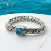 Swiss Topaz Lux Braided Bracelet - Ocean Soul