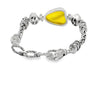 Textured Yellow Sea Glass Bracelet - Ocean Soul