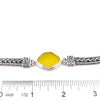 Textured Yellow Sea Glass on the Marco Adjustable Bracelet - Ocean Soul