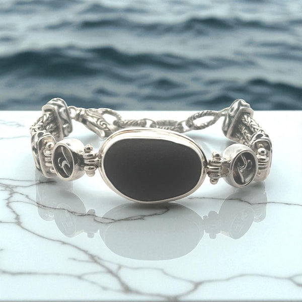 Ultra Rare Pirates Glass Triple Tiger Tail Bracelet - Ocean Soul