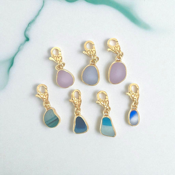 Ultra Rare Sea Glass Gold Vermeil Charms - Ocean Soul
