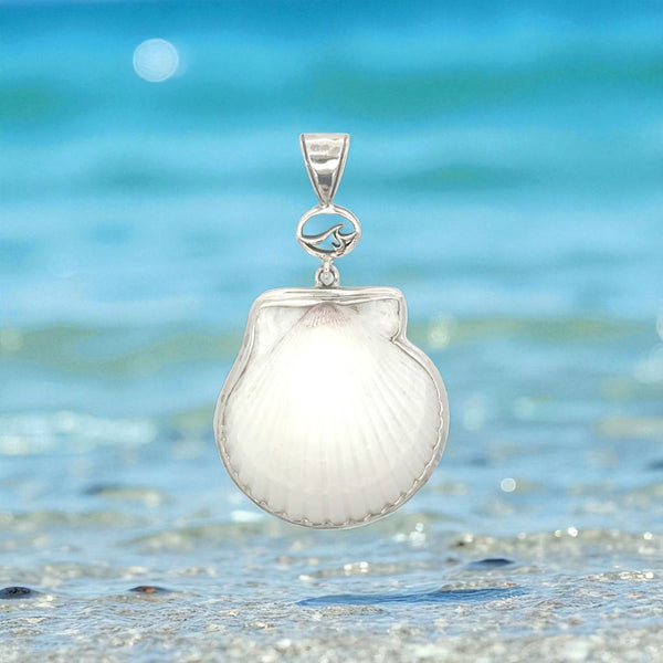White Scallop Pendant - Ocean Soul