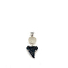 White Sea Glass and Shark Tooth Pendant - Ocean Soul