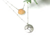 2 Tier Compass and Scallop Necklace - Ocean Soul