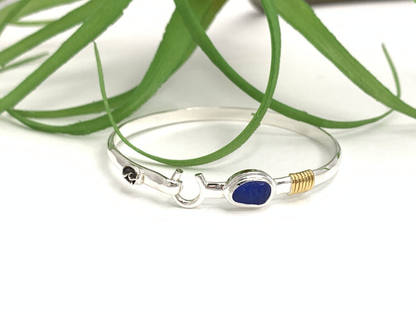 4mm Cobalt Hook Bracelet - Ocean Soul