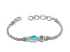 Aqua Sea Glass Dainty Adjustable Bracelet - Ocean Soul