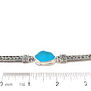 Bright Aquamarine Sea Glass on the Marco Adjustable Bracelet - Ocean Soul