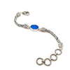 Bright Blue Sea Glass on the Classic Tigertail Bracelet - Ocean Soul