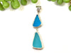 Caribbean Blue and Aqua Sea Glass Pendant - Ocean Soul