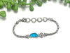 Caribbean Blue Sea Glass Dainty Adjustable Bracelet - Ocean Soul